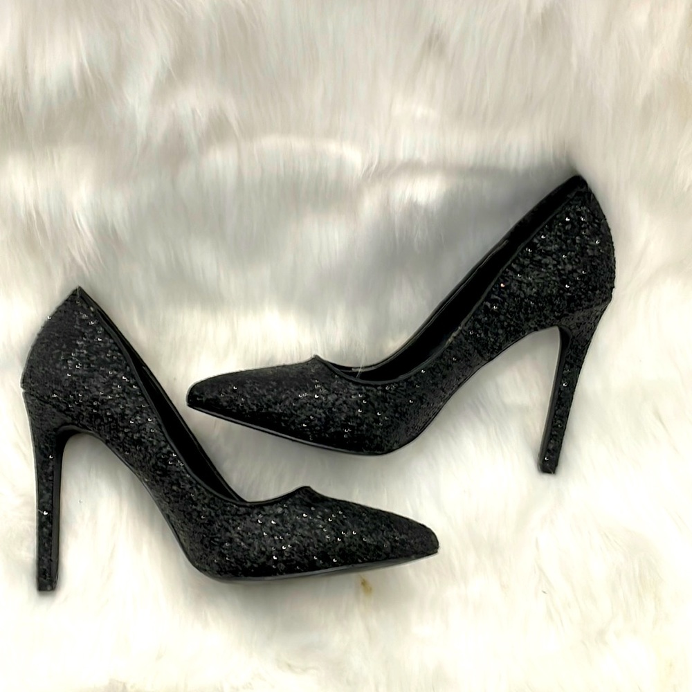 Sequin Black Pumps Size 9